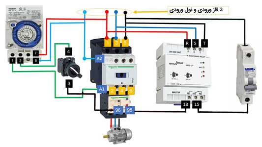 نصب تایمر به کنتاکتور